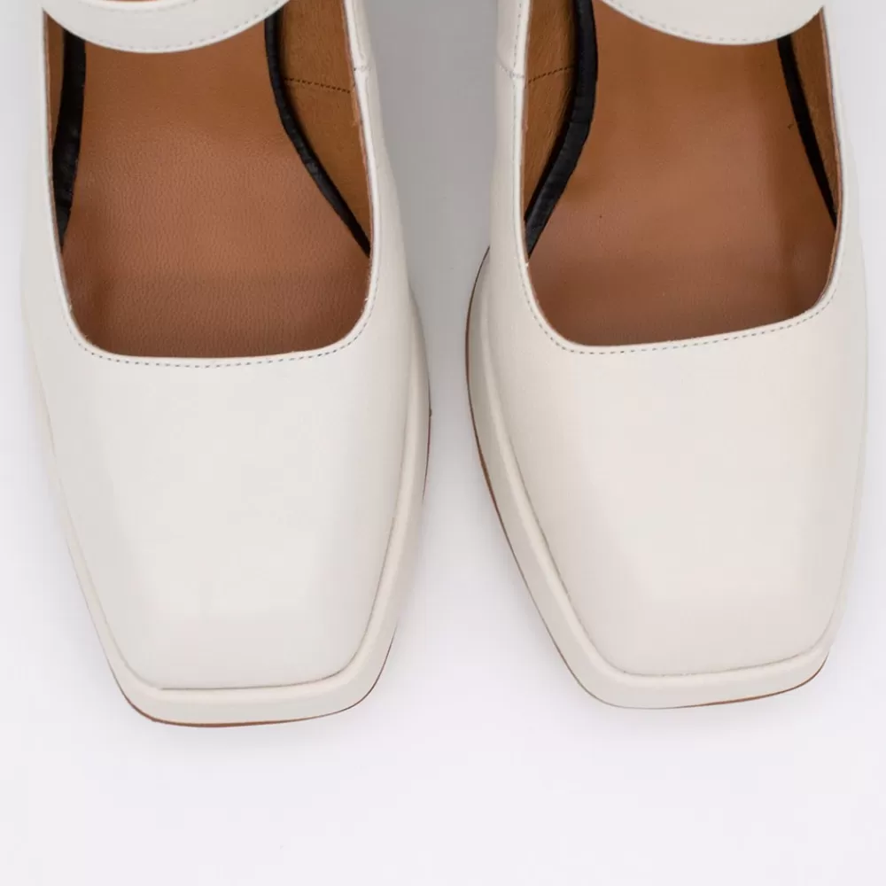 Mujer Ángel Alarcón Zakia - Merceditas De Piel Con Tacon Ancho Y Plataforma