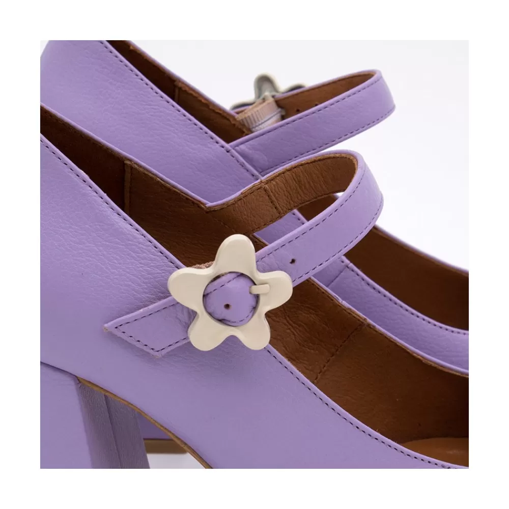 Mujer Ángel Alarcón Zakia - Merceditas De Piel Con Tacon Ancho Y Plataforma